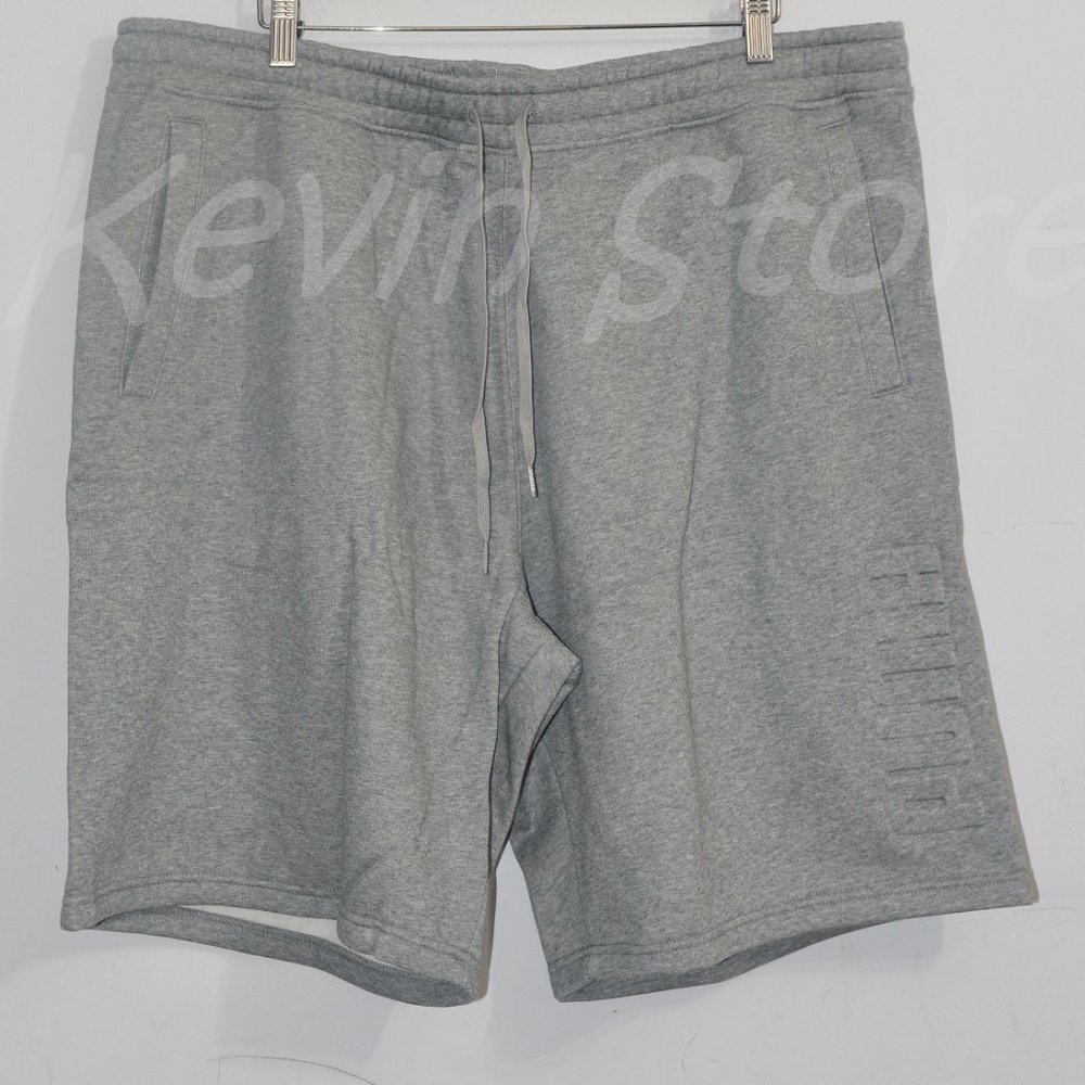 Gray PUMA Men’s‎ Embossed Fleece Short - Picture 2 of 7